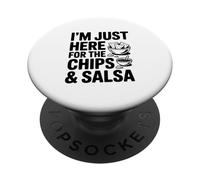 Sono qui solo per la festa di patatine e salsa PopSockets PopGrip Adesivo