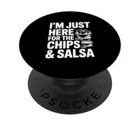 Sono qui solo per la festa di patatine e salsa PopSockets PopGrip Adesivo