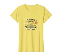 Sono Qui Solo per la Lettura del Topo di Biblioteca di Twist della Trama Maglietta, Donna, Limone, XXL