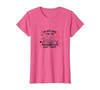Sono Qui Solo per la Lettura del Topo di Biblioteca di Twist della Trama Maglietta, Donna, Rosa mélange, M