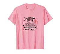 Sono Qui Solo per la Lettura del Topo di Biblioteca di Twist della Trama Maglietta, Uomo, Rosa, 3XL