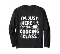 Sono Qui Solo per la lezione di Cucina Amante del Cibo Umorismo culinario Maglia a Manica