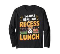Sono Qui Solo per la Ricreazione e Il Pranzo. Divertente Ritorno a Scuola Maglia a Manica
