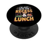 Sono qui solo per la ricreazione e il pranzo. Divertente ritorno a scuola PopSockets PopGrip Adesivo