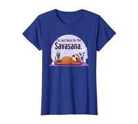 Sono Qui Solo per la Savasana Maglietta, Donna, Blu Reale, L