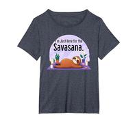Sono Qui Solo per la Savasana Maglietta, Donna Plus-Size, Pervinca, 4X