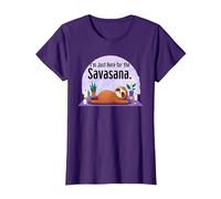Sono Qui Solo per la Savasana Maglietta, Donna, Viola, S
