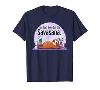 Sono Qui Solo per la Savasana Maglietta, Uomo, Navy, M