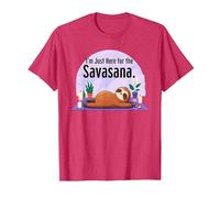 Sono Qui Solo per la Savasana Maglietta, Uomo, Rosso mélange, XXL