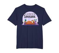 Sono Qui Solo per la Savasana Maglietta, Uomo Taglie Grandi, Navy, 5X Tall