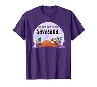 Sono Qui Solo per la Savasana Maglietta, Uomo, Viola, M
