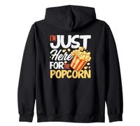 Sono Qui Solo per la Serata del Film Popcorn Felpa con Cappuccio