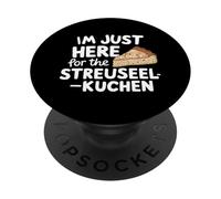 Sono qui solo per la torta di briciole tedesca Streuselkuchen PopSockets PopGrip Adesivo
