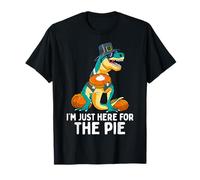 Sono Qui Solo per la Torta Divertente Ringraziamento T Rex Dinosaur Maglietta