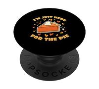 Sono qui solo per la torta T-shirt torta di zucca del ringraziamento PopSockets PopGrip Adesivo