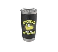 Sono qui solo per l'amante della pasticceria vintage Key Lime Pie Bicchiere termico in acciaio inox doppia parete