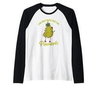 Sono Qui Solo per l'ananas Maglia con Maniche Raglan