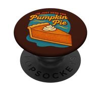 Sono qui solo per l'umorismo del Ringraziamento della torta di zucca PopSockets PopGrip Adesivo