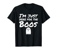 Sono Qui Solo per The Boos Spooky Halloween Design Haunted Maglietta