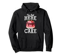 Sono qui solo per The Cake Dessert Lover Strawberry Cakes Felpa con Cappuccio