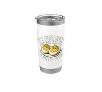 Sono qui solo per The Deviled Eggs Happy Thanksgiving Food Bicchiere termico in acciaio inox doppia parete