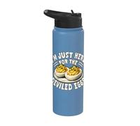 Sono qui solo per The Deviled Eggs Happy Thanksgiving Food Stainless Steel Insulated Water Bottle
