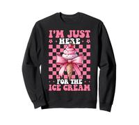 Sono Qui Solo per The Ice Cream Cone Girl Mom Pink Coquette Felpa