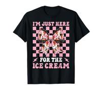 Sono Qui Solo per The Ice Cream Cone Girl Mom Pink Coquette Maglietta