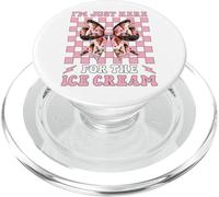 Sono qui solo per The Ice Cream Cone Girl Mom Pink Coquette PopSockets PopGrip per MagSafe