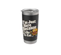Sono qui solo perché mi piace mangiare un allenamento con hamburger Bicchiere termico in acciaio inox doppia parete