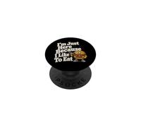 Sono qui solo perché mi piace mangiare un allenamento con hamburger PopSockets PopGrip Adesivo