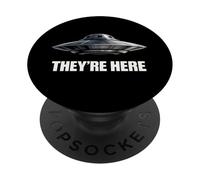 Sono Qui UFO UAP Alien PopSockets PopGrip Adesivo
