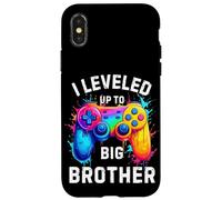 Sono salito di livello fino a Big Brother Funny Gamer Splash Art Custodia per iPhone X/XS