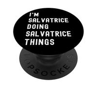 Sono Salvatrice Que Fa Cose di Salvatrice PopSockets PopGrip Adesivo