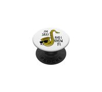 Sono Saxy e tu lo sai Funny Music Pun PopSockets PopGrip Adesivo