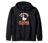 Sono Semplicemente Il Figlio Femmina di Mio Padre Felpa con Cappuccio