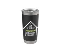 SONO SESSUALMENTE PROMISCUO E LA MIA CASA È DIRTTY FUN TEE Bicchiere termico in acciaio inox doppia parete