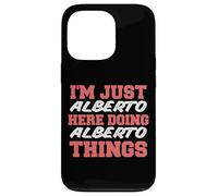 Sono solo Alberto che fa Alberto Things Funny Nome Custodia per iPhone 13 Pro