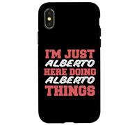 Sono solo Alberto che fa Alberto Things Funny Nome Custodia per iPhone X/XS