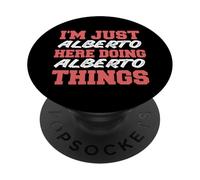Sono solo Alberto che fa Alberto Things Funny Nome PopSockets PopGrip Adesivo