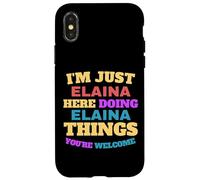 Sono solo Elaina che fa Elaina Cose Sei il benvenuto Custodia per iPhone X/XS
