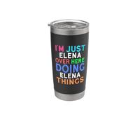 Sono solo Elena qui a fare Elena Cose Elena Bicchiere termico in acciaio inox doppia parete