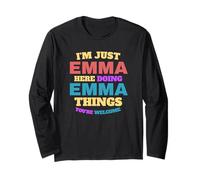 Sono Solo Emma Che Fa Emma Cose Che Sei Il Benvenuto Maglia a Manica