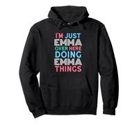Sono Solo Emma Qui a Fare Il Nome di Emma Things Felpa con Cappuccio
