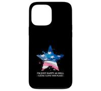 Sono solo felice come l'inferno Perché amo questo posto (USA Patriot) Custodia per iPhone 13 Pro Max