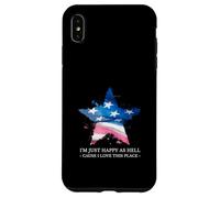 Sono solo felice come l'inferno Perché amo questo posto (USA Patriot) Custodia per iPhone XS Max
