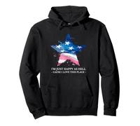 Sono solo felice come l'inferno Perché amo questo posto (USA Patriot) Felpa con Cappuccio