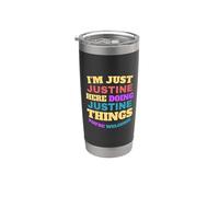 Sono solo Justine che fa Justine Things Sei il benvenuto Bicchiere termico in acciaio inox doppia parete