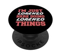Sono solo Lorenzo che fa Lorenzo Things Funny Nome PopSockets PopGrip Adesivo