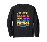 Sono Solo Maria Che Fa Maria Cose Sei Il Benvenuto Maglia a Manica